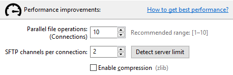 Set up SFTP for best performance